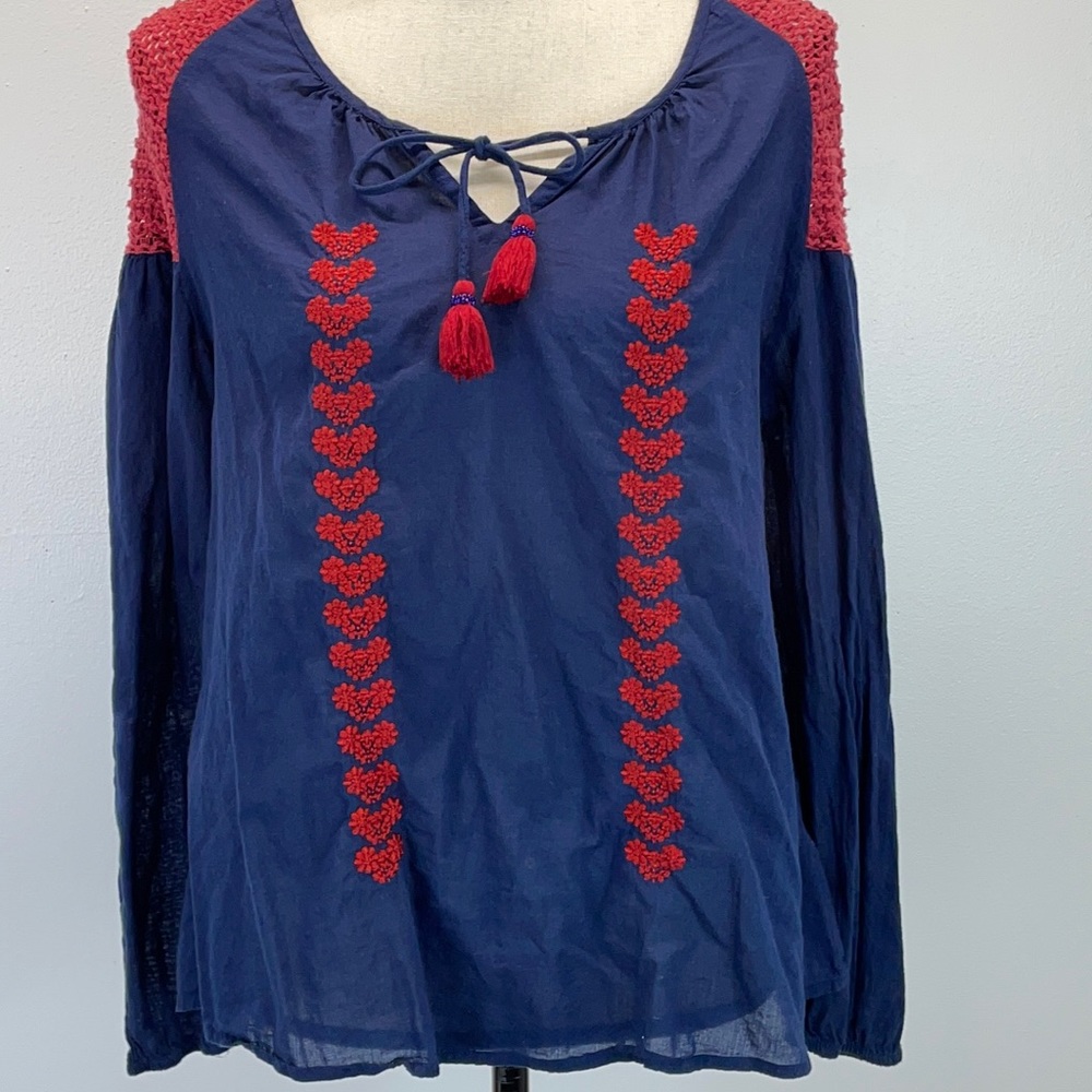 ⭐️Roberta Roller Rabbit embroidered tassel top